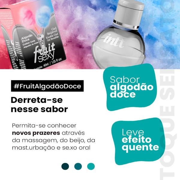 Imagem de Gel Sensorial Fruit Sexy Algodão Doce 40ml Intt