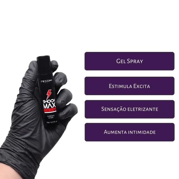 Imagem de Gel SHOCK MAX BERRY Spray Excita Beijavel Pessini 15ml