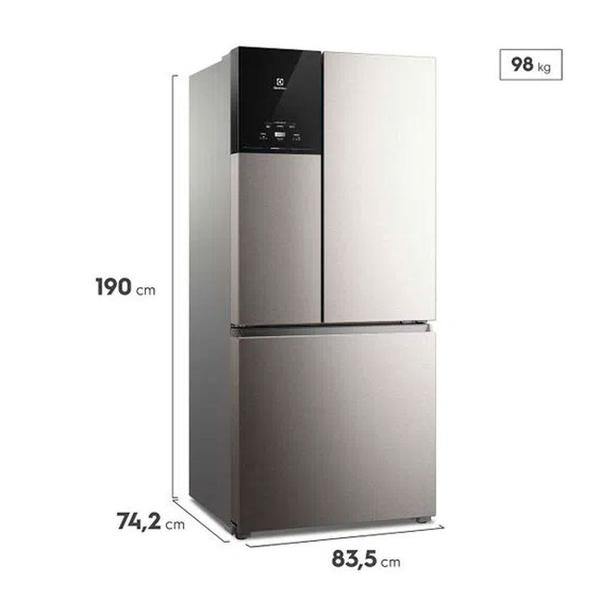 Imagem de Geladeira 3 Portas IM8S FF3P Inverter com Autosense Efficient 590 Litros Electrolux