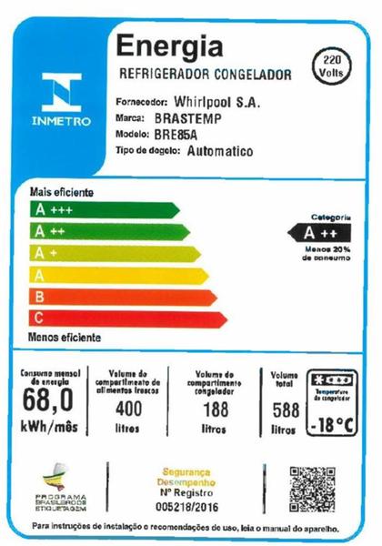 Imagem de Geladeira Brastemp Frost Free Inverse 588 litros Branca com Smart Bar BRE85AB