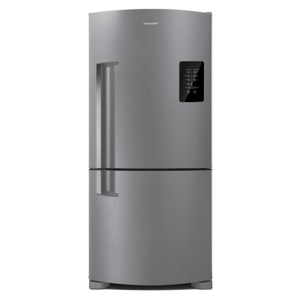 Geladeira Brastemp Frost Free Inverse 588 litros cor Inox com Smart Bar BRE85AK Geladeira Brastemp Frost Free Inverse 588 litros cor Inox com Smart Bar BRE85AK