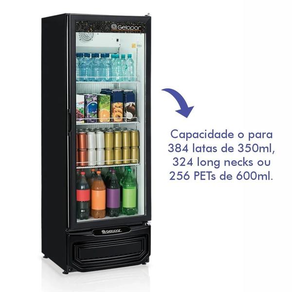 Imagem de Geladeira de Bebidas 410 Litros Gelopar Porta de Vidro GPTU 40 Preta 220v