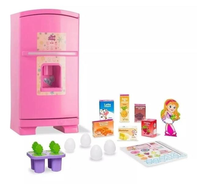 Imagem de Geladeira De Brinquedo Cozinha Casinha Menina Infantil Criança 