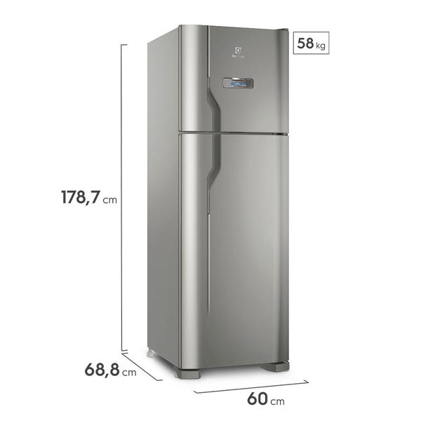 Imagem de Geladeira Electrolux Frost Free 371L Turbo Congelamento Duplex Cor Inox (DFX41)