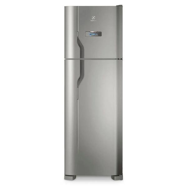 Geladeira Electrolux Frost Free 371L Turbo Congelamento Duplex Cor Inox DFX41