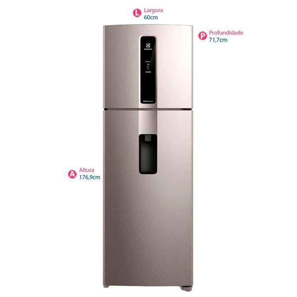 Imagem de Geladeira Electrolux Frost Free Duplex Efficient com AutoSense Inox Look 389L (IW43S)