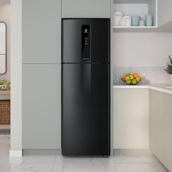 Imagem de Geladeira Electrolux Frost Free Inverter 390L Efficient AutoSense Duplex Black Inox Look (IF43B)