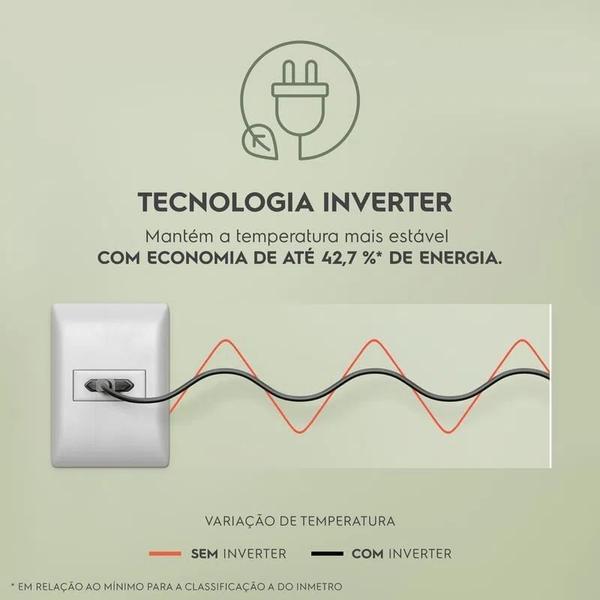 Imagem de Geladeira Electrolux Frost Free Inverter 435L Efficient com AutoSense Side by Side cor Inox Look (IS4S)