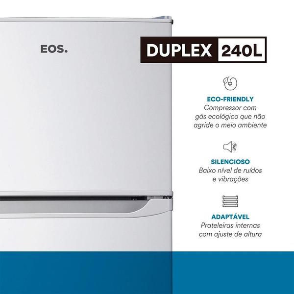 Imagem de Geladeira EOS 240 Litros Duplex Branco ERV270DB 220V