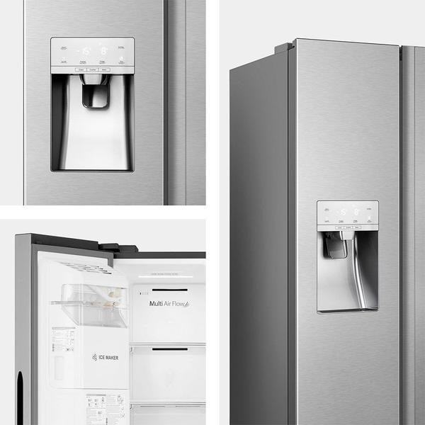 Geladeira Hisense Side By Side Inox 533L Inverter Frost Free RS