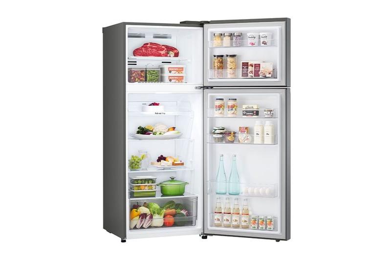 Imagem de Geladeira LG Frost Free Inverter 395L Duplex Cor Platinum Inox (GN-B392PQD)