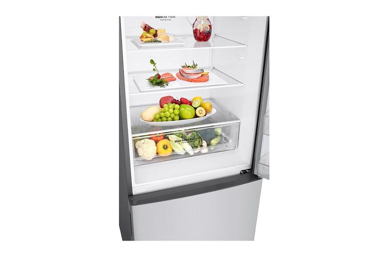 Imagem de Geladeira LG Inverter Bottom Freezer 451 litros 127v Platinum - GC-B569NLLM