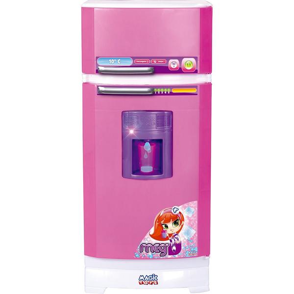 Imagem de Geladeira Mágica Super Meg Rosa Sai Água com Som e Luz Infantil Lilás Magic Toys