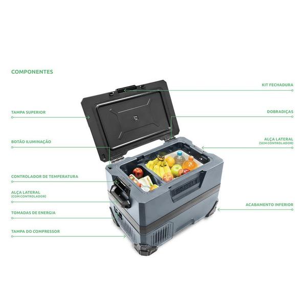 Geladeira Portátil 38l - Maxiclima Xforce Quadrivolt Cinza Imagem de Geladeira Portátil 38l - Maxiclima Xforce Quadrivolt Cinza
