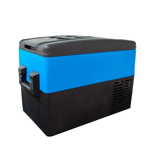 Imagem de Geladeira Portátil P/Camping 31 Litros 12v/24v Resfriar Azul C/Bluetooth