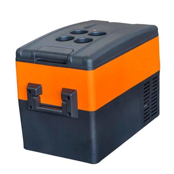 Imagem de Geladeira Portátil P/Camping 31 Litros Quadrivolt 12v/24v/110v/220v Resfriar Laranja C/Bluetooth