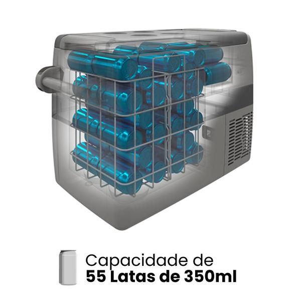 Imagem de Geladeira Portátil P/Camping 41 Litros Quadrivolt 12v/24v/110v/220v Elber