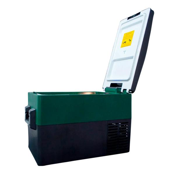 Geladeira Portátil P/Carro 31 Litros 12v/24v Resfriar Verde C/Bluetooth Imagem de Geladeira Portátil P/Carro 31 Litros 12v/24v Resfriar Verde C/Bluetooth
