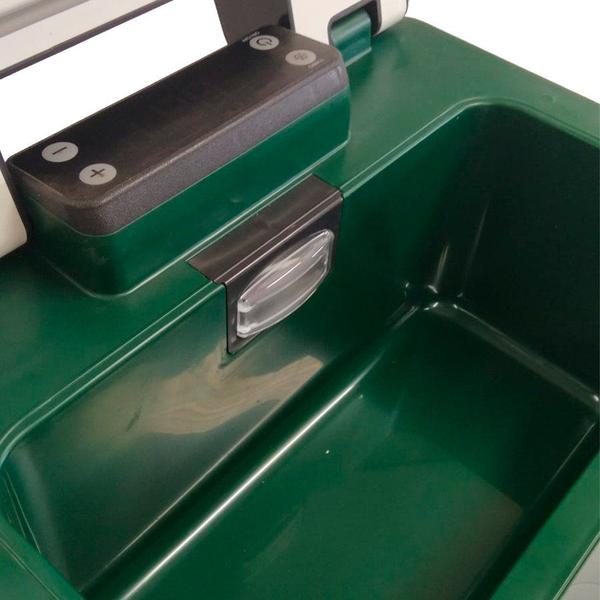 Geladeira Portátil P/Carro 31 Litros 12v/24v Resfriar Verde C/Bluetooth Imagem de Geladeira Portátil P/Carro 31 Litros 12v/24v Resfriar Verde C/Bluetooth