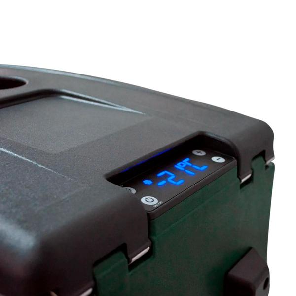 Geladeira Portátil P/Carro 31 Litros 12v/24v Resfriar Verde C/Bluetooth Imagem de Geladeira Portátil P/Carro 31 Litros 12v/24v Resfriar Verde C/Bluetooth