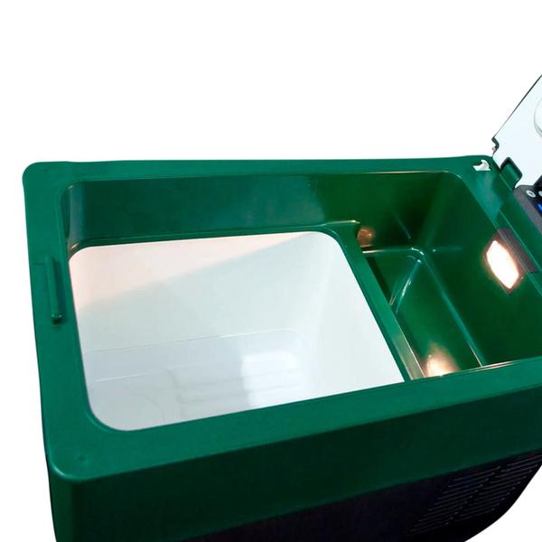 Geladeira Portátil P/Carro 31 Litros 12v/24v Resfriar Verde C/Bluetooth Imagem de Geladeira Portátil P/Carro 31 Litros 12v/24v Resfriar Verde C/Bluetooth