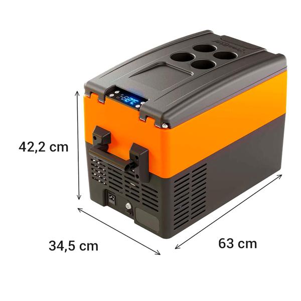 Geladeira Portátil P/Pesca 31 Litros 12v/24v Resfriar Laranja C/Bluetooth Imagem de Geladeira Portátil P/Pesca 31 Litros 12v/24v Resfriar Laranja C/Bluetooth