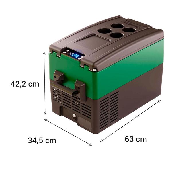 Imagem de Geladeira Portátil P/Pesca 31 Litros Quadrivolt 12v/24v/110v/220v Resfriar Verde C/Bluetooth