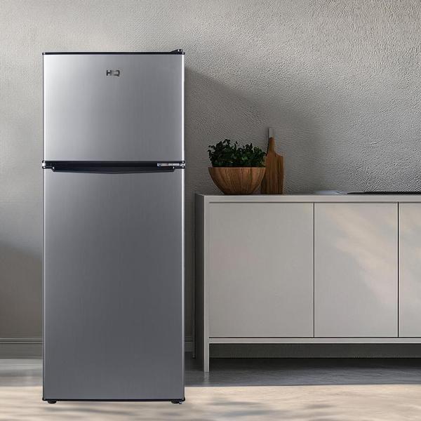 Imagem de Geladeira Refrigerador Compacto HQ Defrost 140 Litros Preto/Inox HQ-140RDF