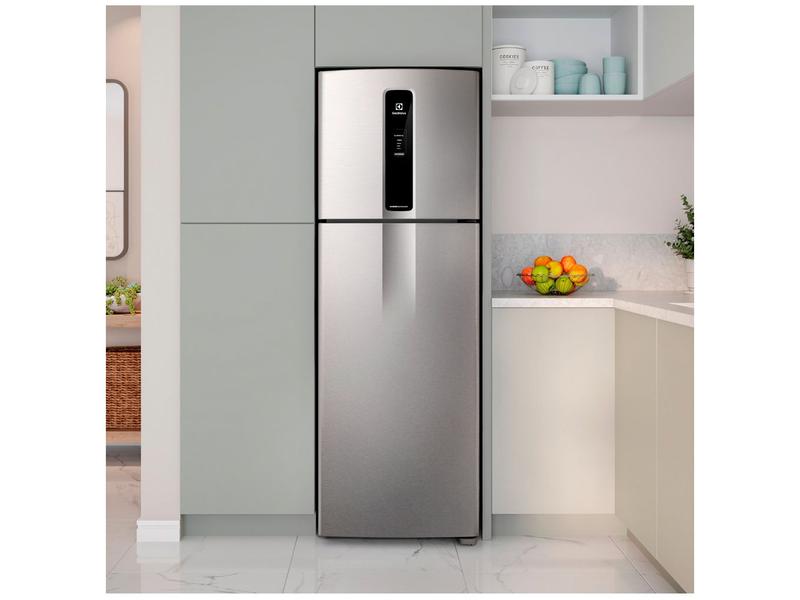 Imagem de Geladeira/Refrigerador Electrolux Frost Free Duplex Inox Look 390L Efficient AutoSense IF43S