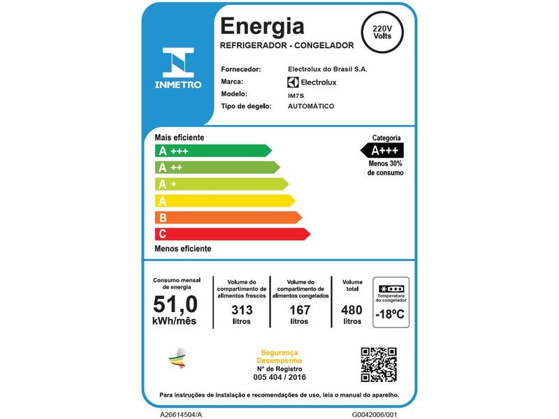 Imagem de Geladeira/Refrigerador Electrolux Frost Free French Door Inox Look 480L Efficiente IM7S