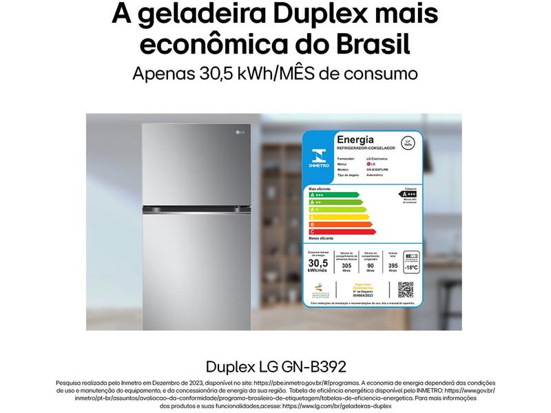 Imagem de Geladeira/Refrigerador LG Frost Free Duplex 395L