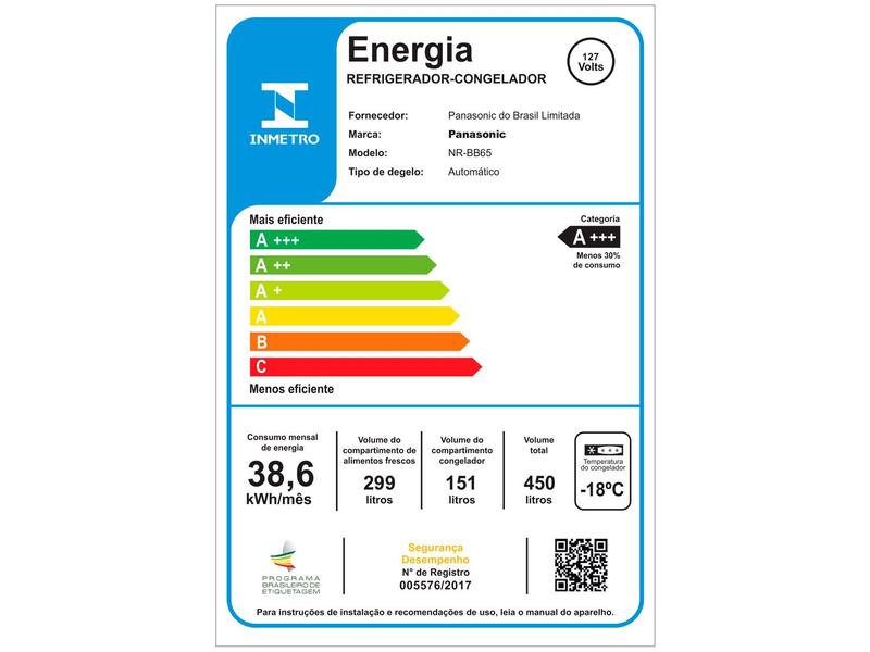 Imagem de Geladeira/Refrigerador Panasonic Frost Free Duplex Inverse Espelhada 450L BB65 Diamond Glass