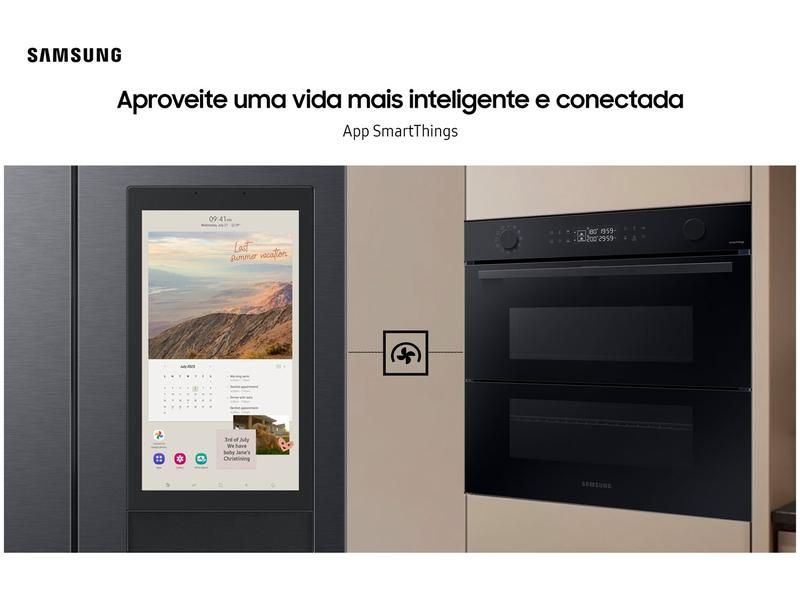 Imagem de Geladeira/Refrigerador Samsung Smart Frost Free Inox French Door Preto 564L com Dispenser de Água e Gelo RF27CG591