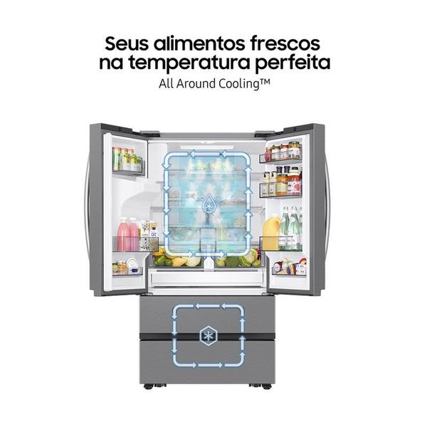 Imagem de Geladeira Samsung French Door RF26 4 Portas 500L Inox 110V RF26CG7400SRAZ