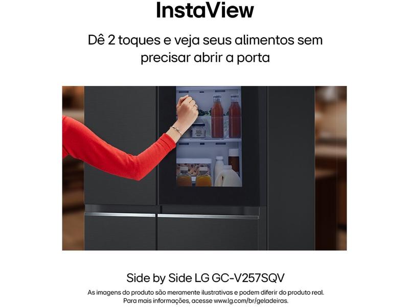 Geladeira Smart LG Frost Free Inverter 647L Side by Side InstaView