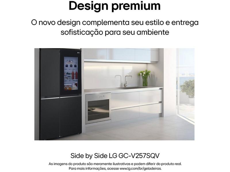 Geladeira Smart LG Frost Free Inverter 647L Side by Side InstaView