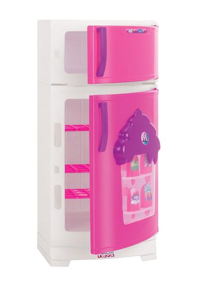 Imagem de Geladeirinha Sundae C/ Freezer Sorvete Brinquedo Infantil Criança Menina Rosa