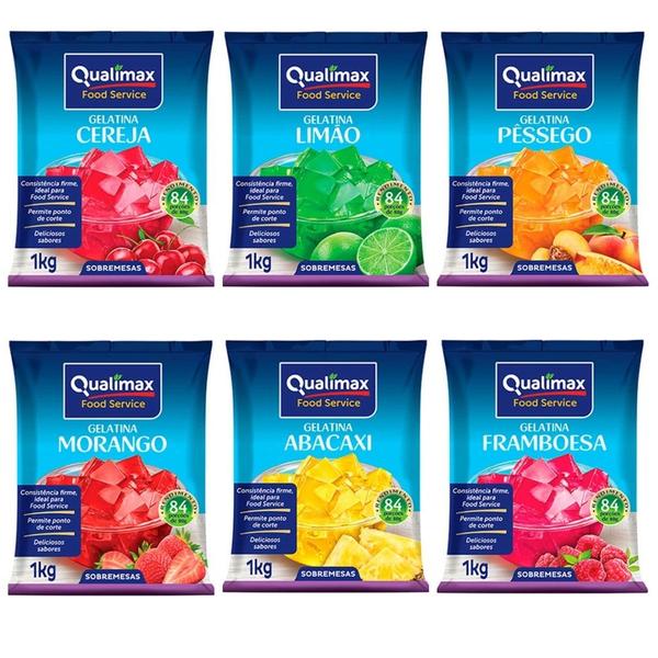 Gelatina 1Kg Qualimax - Uso Profissional Alto Rendimento / Food Service Consistência Firme Imagem de Gelatina 1Kg Qualimax - Uso Profissional Alto Rendimento / Food Service Consistência Firme