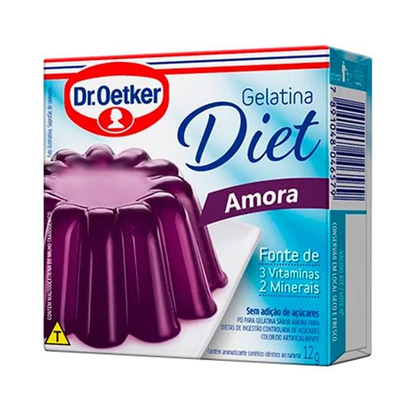 Gelatina de Amora Diet Dr. Oetker 12g Imagem de Gelatina de Amora Diet Dr. Oetker 12g