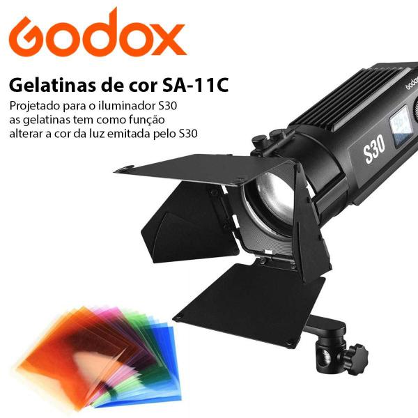 Imagem de Gelatina De Efeitos de Cor Godox Sa-11c Para Iluminador Fresnel Godox S30