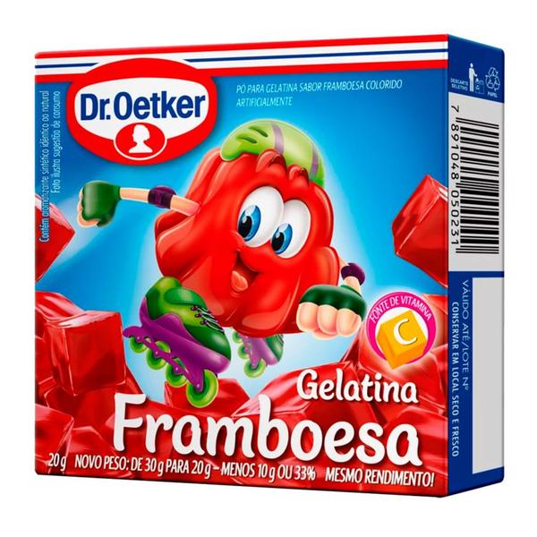 Gelatina de Framboesa Dr.Oetker 20g Imagem de Gelatina de Framboesa Dr.Oetker 20g