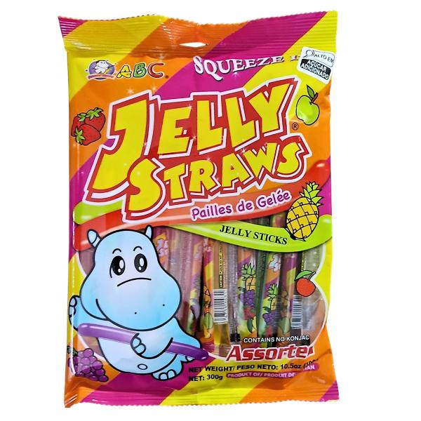 Gelatina de Frutas Sortidas em Canudos Jelly Straws 300g - ABC Imagem de Gelatina de Frutas Sortidas em Canudos Jelly Straws 300g