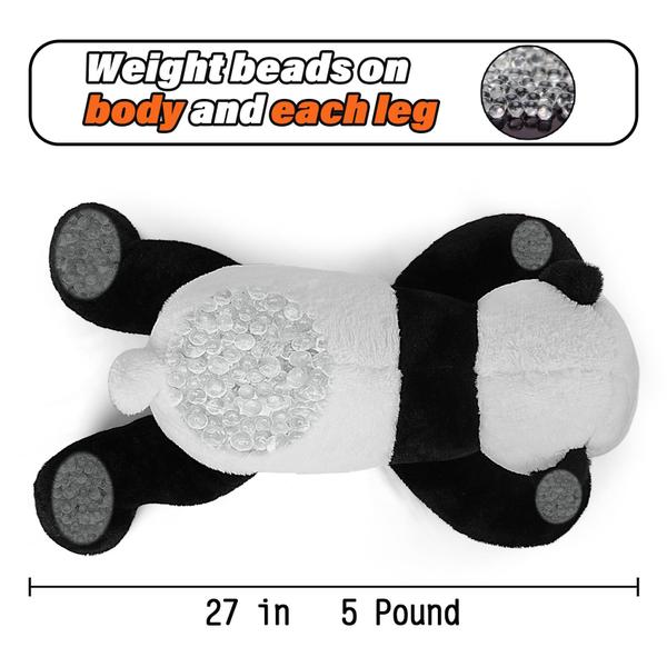 Gelatina de pelúcia pesada Jelly Mallow Panda 2,27 kg 68,58 cm - JellyMallow Imagem de Gelatina de pelúcia pesada Jelly Mallow Panda 2,27 kg 68,58 cm