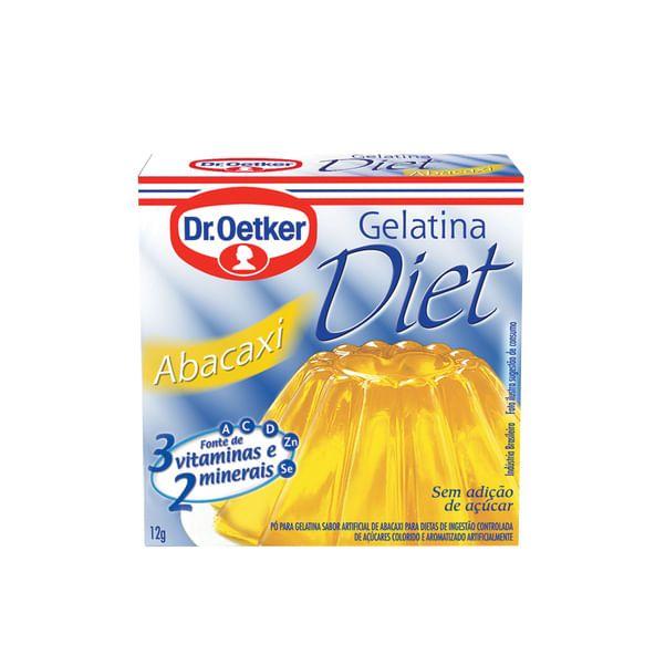 Gelatina Diet Sabor Abacaxi Dr.Oetker 12g - Dr. Oetker Imagem de Gelatina Diet Sabor Abacaxi Dr.Oetker 12g