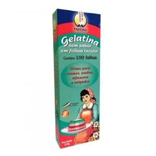 Gelatina Em Folhas Incolor Italiana 210G 100 Folhas - Itália Imagem de Gelatina Em Folhas Incolor Italiana 210G 100 Folhas