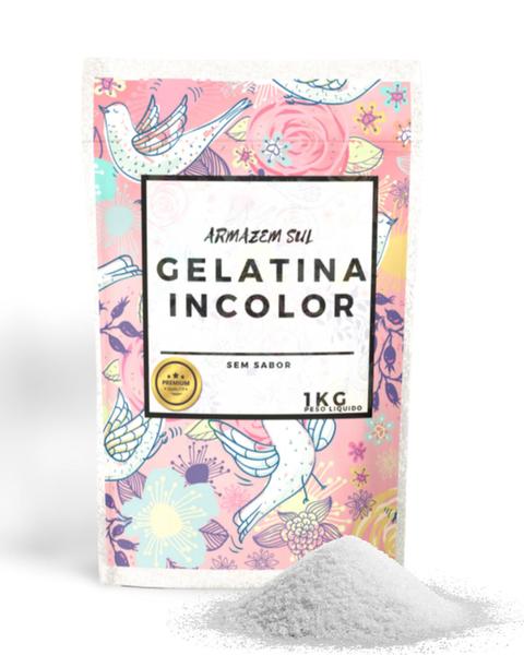 Gelatina Incolor sem Sabor 1Kg - Armazém Sul Imagem de Gelatina Incolor sem Sabor 1Kg