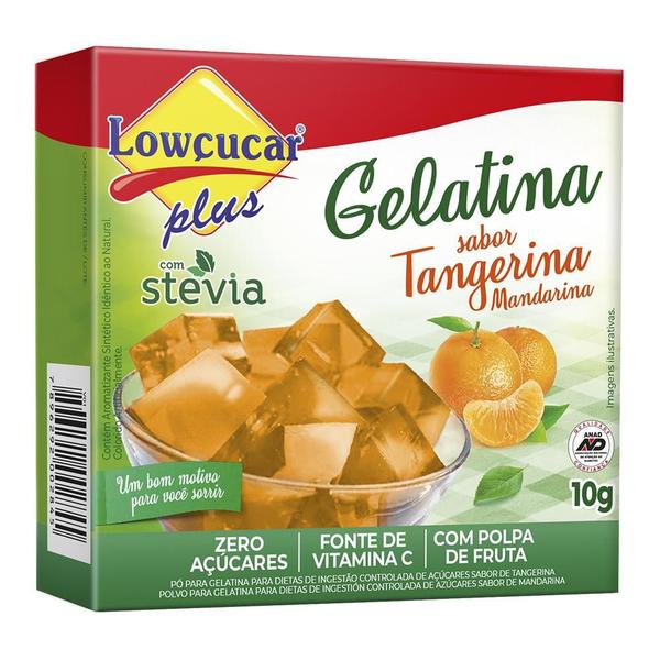 Imagem de Gelatina Lowçucar Plus com Stevia Sabor Tangerina 10g