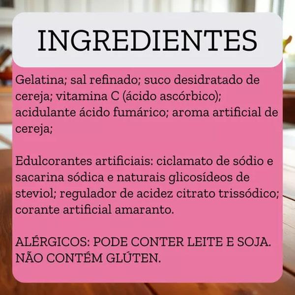 Imagem de Gelatina Lowçucar Sabor Cereja Refil 200G