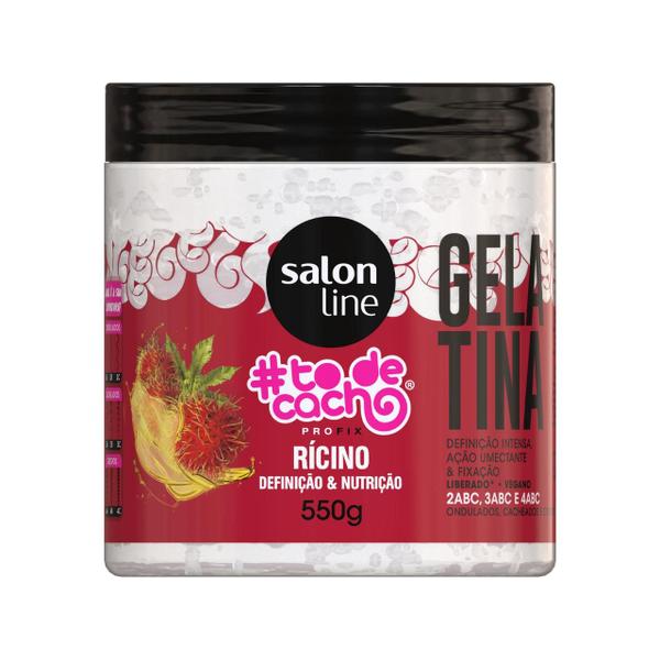 Imagem de Gelatina  Salon Line Óleo de Rícino todecacho Definição e Nutrição 550g