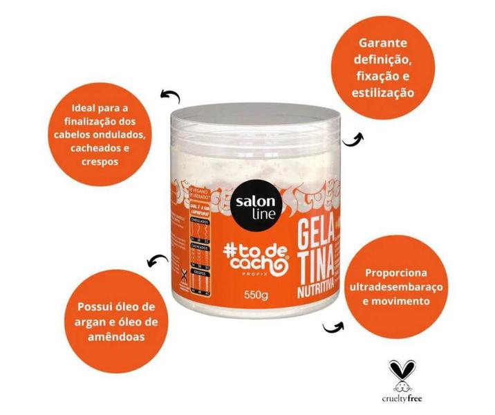 Imagem de Gelatina ToDeCacho Nutritiva Salon Line 550GR - Devintex